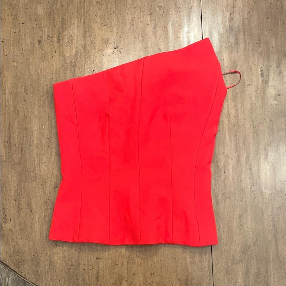 Zara Asymmetrical Red Skirt